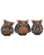 Set de statuete Nemesis Now Adult: Humor - Three Wise Bats, 8 cm -1