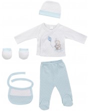 Set maternitate pentru bebeluşi Interbaby - Blue Elephant, 5 piese -1