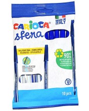 Set de stilouri Carioca Sfera - 10 buc, albastru