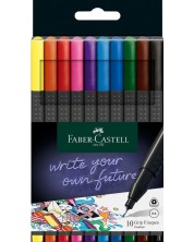 Set linere Faber-Castell - 10 bucati, 0.4 mm