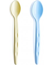 Set de linguri de masă BabyJem - Albastru și galben, 2 buc