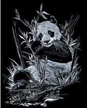 Set de gravură Royal Silver - Panda, 20 x 25 cm -1