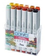 Set de markere Too Copic Classic - Tonuri de toamna, 12 culori