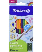 Un set de creioane bicolore Pelikan - 24 de culori, rotunde -1