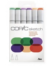Set de markere Too Copic Sketch - Tonuri secundare, 6 culori