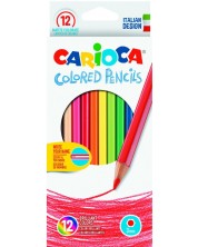 Set de creioane Carioca - Brilliant Hexagon, 12 culori -1