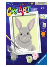 Set pictură după numere  Ravensburger CreArt - Iepuraș gri -1