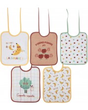 Set de bavete Babycalin - 5 bucăți, 0+ luni