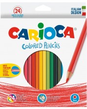 Set de creioane colorate Carioca -  Brilliant Hexagon, 24 de culori