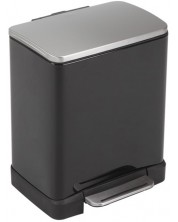 Coș de gunoi EKO Europe - E-Cube, 12 l, negru -1