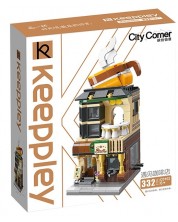 Set constructie Qman City Corner - Keeppley, Cafenea	 -1