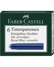 Set patroane pentru stilou Faber-Castell - Albastre, 6 bucati -1