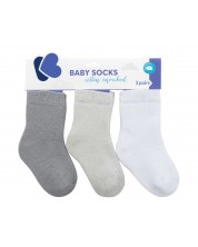 Set 3 perechi de ciorapi termici pentru bebelusi  Kikka Boo - 1-2 ani, gri -1