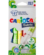 Set markere textile Carioca Cromatex - 6 culori -1