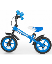 Bicicletă de echilibru Milly Mally - Dragon, albastră -1