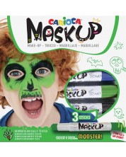 Set vopsele pentru fata Carioca Mask up - Monstru, 3 culori -1