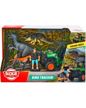 Set Dickie Toys - 2 vehicule și 2 dinozauri