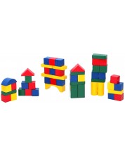 Set de blocuri de lemn pentru marionete - 50 de piese -1