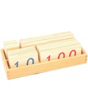 Set de dale din lemn Smart Baby - Cu numere de la 1 la 9000, mari -1