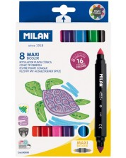 Set carioci cu 2 varfuri Milan - Maxi Bicolour, 16 culori -1