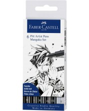 Faber-Castell Pitt Artist Manga Set - Mangaka, 6 bucăți