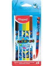 Set carioci Maped Color Peps - Ocean Life, 6 culori -1