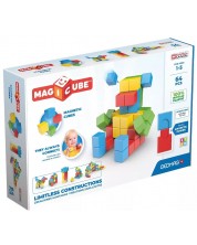 Set cuburi magnetice Geomag - Magicube, Try me, 64 de piese -1