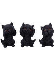 Set de statuete Nemesis Now Adult: Humor - Three Wise Kitties, 8 cm -1