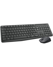 Set mouse și tastatură wireless Logitech - MK235, 2.4GHZ, gri închis -1