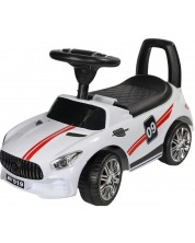 Mașină de călărie Baby Mix - Racer, albă -1