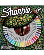 Set markere permanente Sharpie Crocodile Eye - 30 culori -1