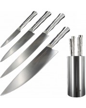 Set de 4 cuțite cu suport Samura - Bamboo