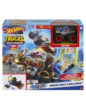 Set Hot Wheels Monster Trucks - Smash Race Challenge, Arenă mondială