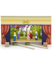 Set Viga - Teatru de păpuși din lemn cu magneți, 4 povești