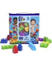 Constructor Mega Bloks First Builders - 60 piese in geanta