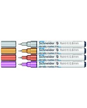Set de markere metalice Schneider Paint-It - 010, 0,8 mm, 4 culori -1