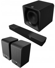 Set Klipsch – Flexus 100, soundbar, subwoofer, boxe surround, negru - imagine 1