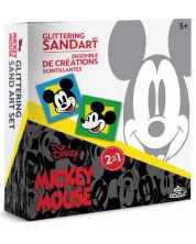 Set de colorat cu nisip Red Castle - Mickey Mouse, cu 2 tablouri -1