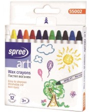 Set de creioane de ceară Spree Art - 12 culori -1