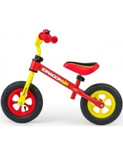 Bicicletă de echilibru Milly Mally -  Dragon Air, roșie-galbenă -1