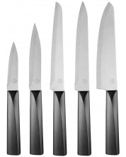 Set de cuțite MasterChef - Japanese Style, 5 buc, negru