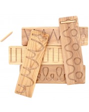 Smart Baby - Set de plăci de scris din lemn tactil, 5 bucăți