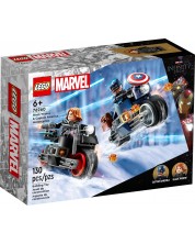 Constructor LEGO Marvel Super Heroes - Motociclete ale Căpitanului America și Black Widow (76260)
