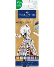 Set de markere Faber-Castell Goldfaber Sketch - Fashion, 6 culori