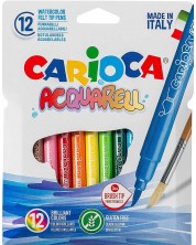 Set carioci cu pensula Carioca Acquarell - 12 culori