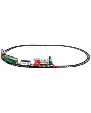 Tren de Crăciun Raya Toys – Christmas Classic Train, cu șine, sunete și lumini