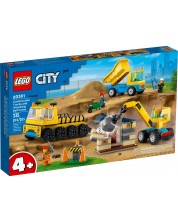 Constructor LEGO City - Şantier cu camioane (60391) -1
