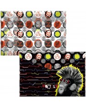 Set mape cu buton Erich Krause - Punky Monkey, A4, 4 buc. -1