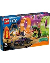 Constructor Lego City - Arena de cascadorii cu doua lupe (60339) -1