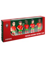 Set de figurine Minix - Echipa Națională Portugalia, 5 bucăți, 7 cm